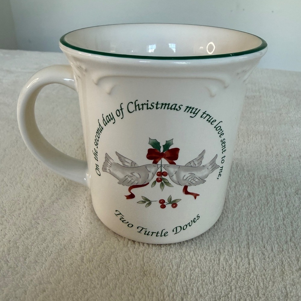 Pfaltzgraff Winterberry Mug Second Day of‎ Christmas Made in USA Cottaggecore